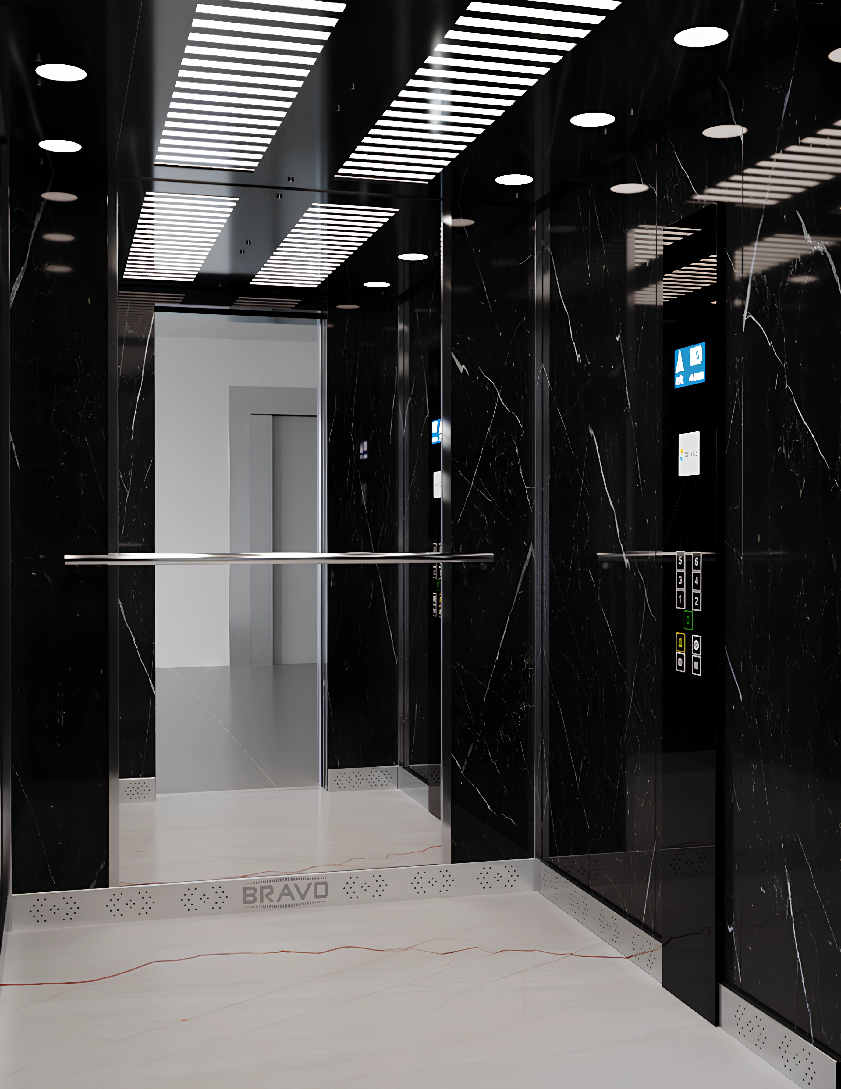 Внутрішня частина ліфта Bravo